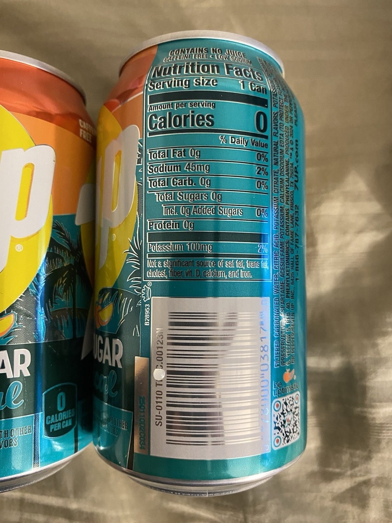 7UP TROPICAL ZERO 12OZ CAN   