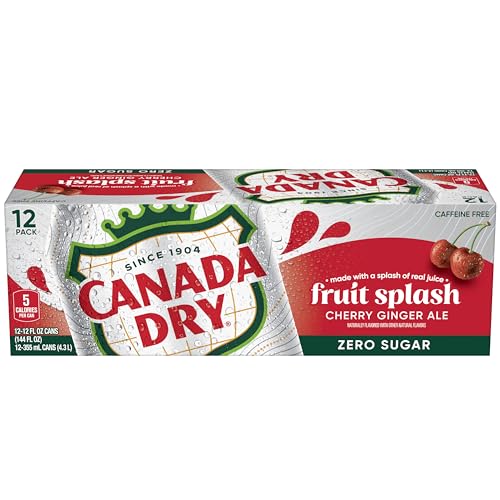 CANADA DRY CHERRY GIN FRUIT SPLASH ZERO 120Z 12PK CANS 