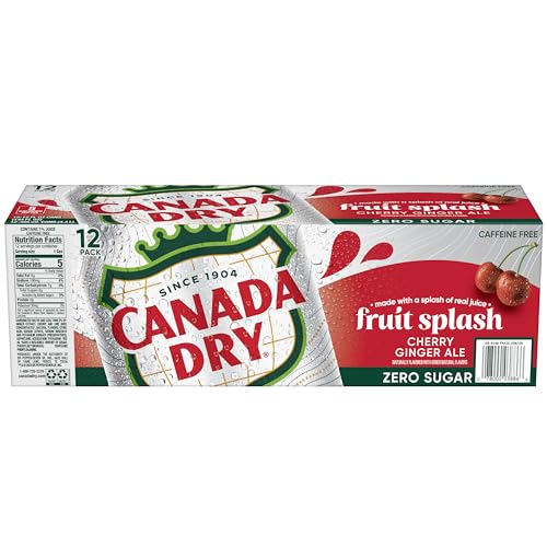CANADA DRY CHERRY GIN FRUIT SPLASH ZERO 120Z 12PK CANS 