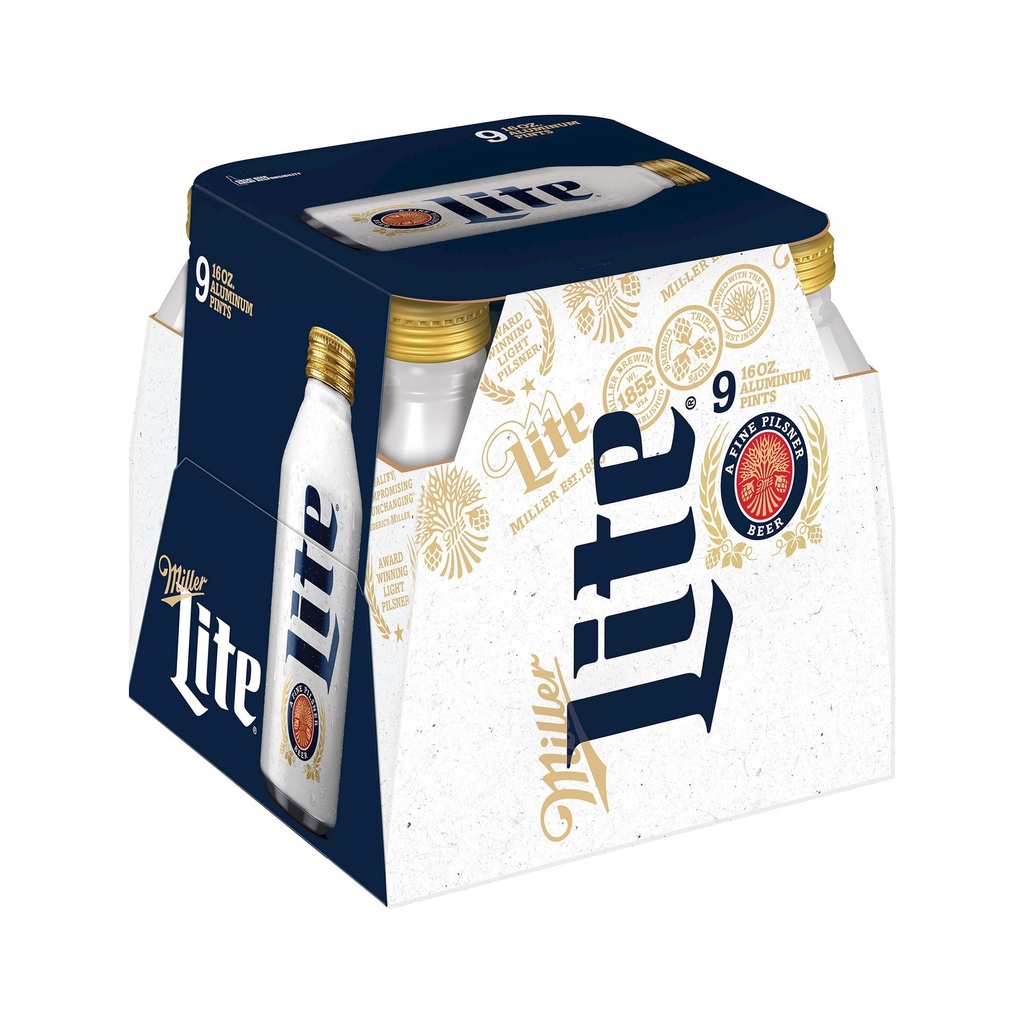 MILLER LITE ALU 16OZ C 2/9