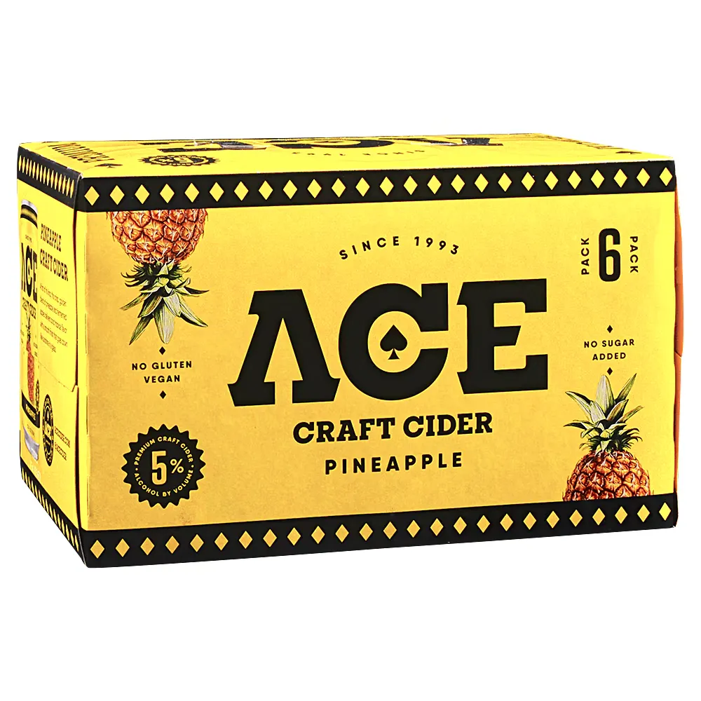 ACE PINEAPPLE CIDER 12OZ 6PK CANS