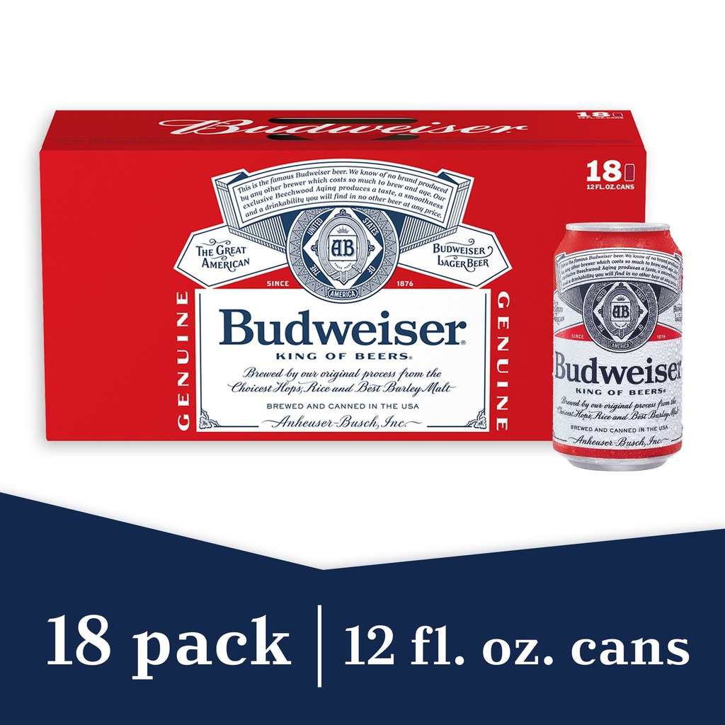 BUD 12OZ CN 18PK