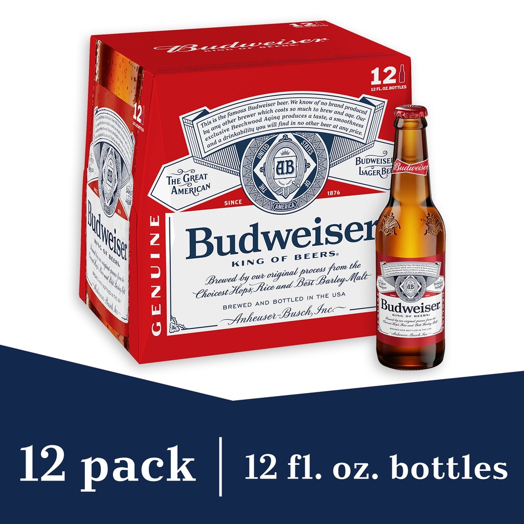 [162412] BUD 12OZ 12PK BOTTLES