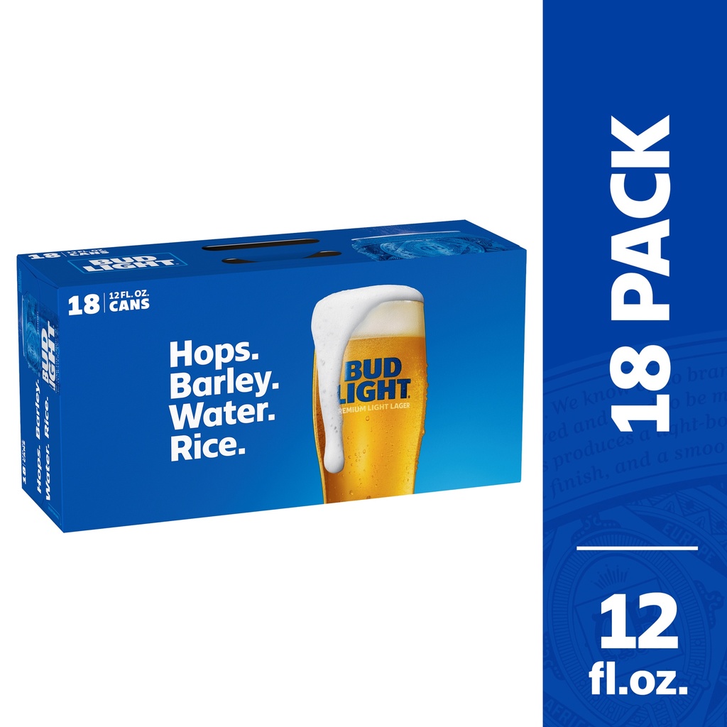 BUD LT 12OZ CN 18PK