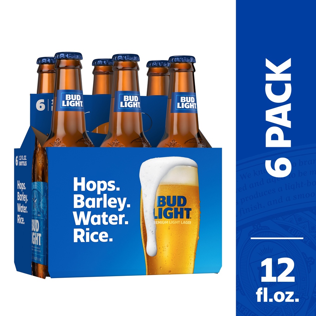 [166906] BUD LT 12OZ 6PK BOTTLES