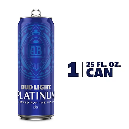 BUD LT PLAT SELT BLOOD OR 25OZ CAN