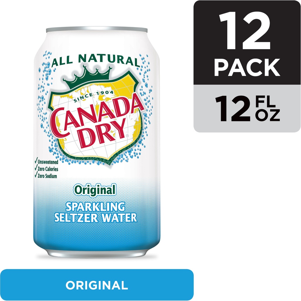 CANADA DRY SELTZER 12OZ 12PK CANS