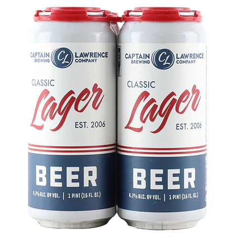 [114104] CAPTAIN LAW LAGER 16OZ 4PK CANS