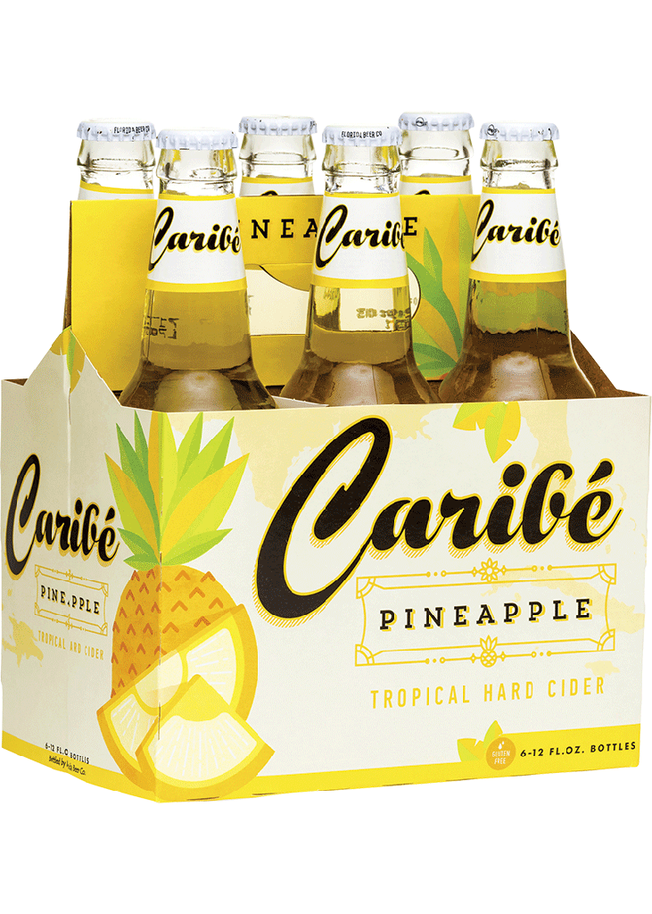 [9C2606] CARIBE PINEAPPLE CIDER 12OZ 6PK BOTTLES