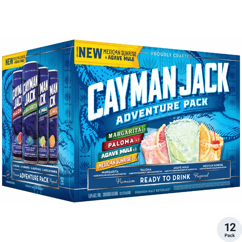 [9AB512] CAYMAN JACK ADVENTURE PACK 12OZ 12PK CANS