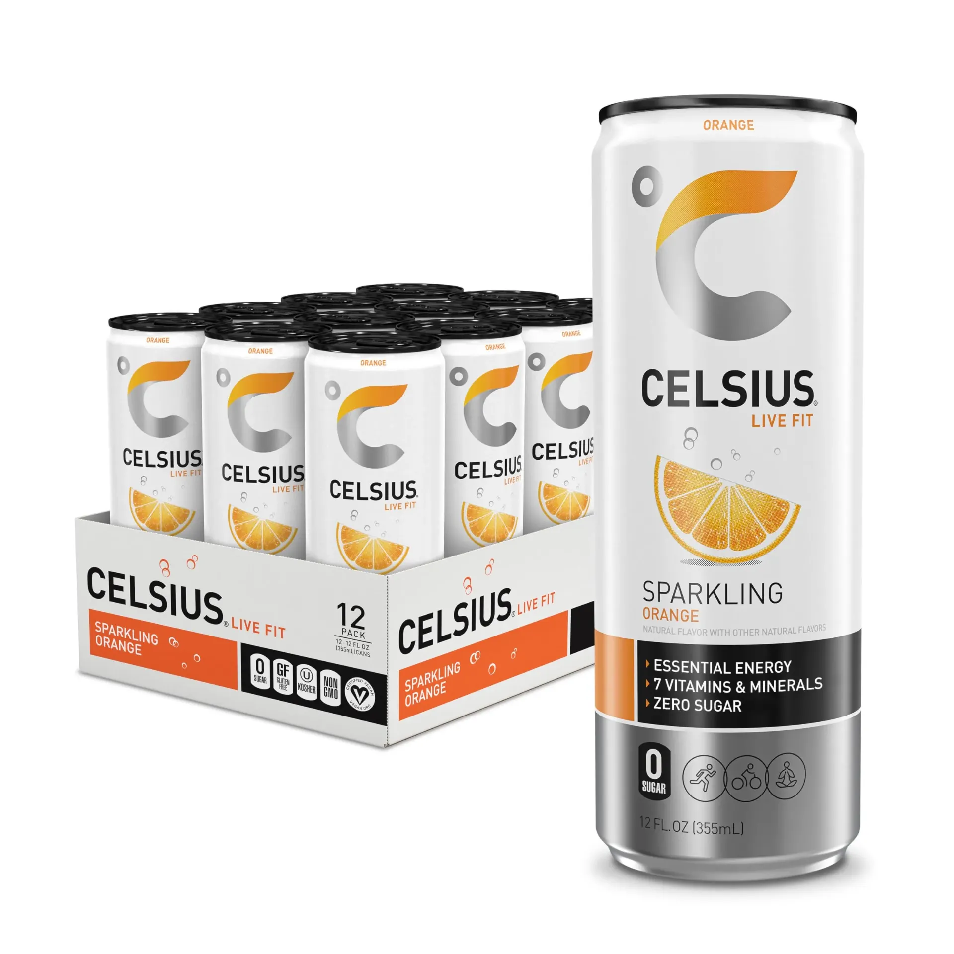 [9CCE12] CELSIUS SPARKLING ORANGE 12OZ C 1/12