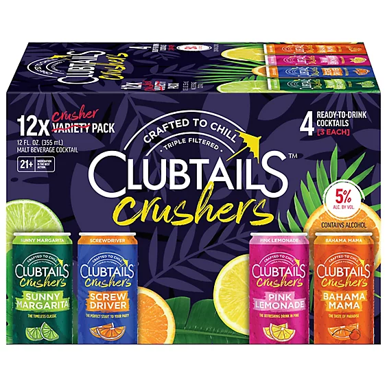CLUBTAILS CRUSHERS V-PK 12OZ B 2/12