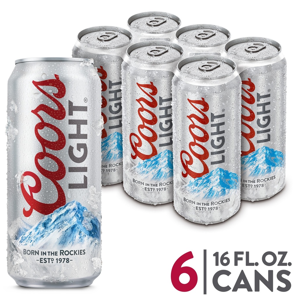 COORS LT 16OZ 6PK CANS