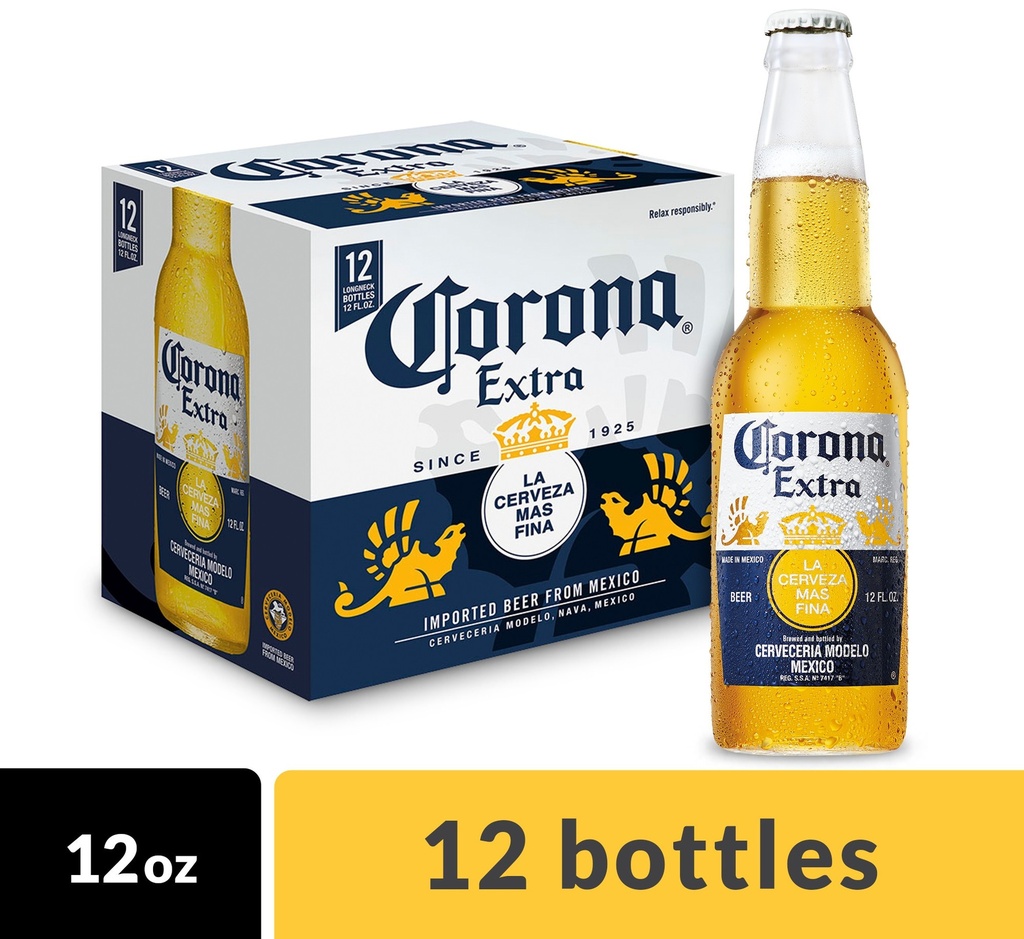 [646312] CORONA EXTRA 12OZ 12PK BOTTLES