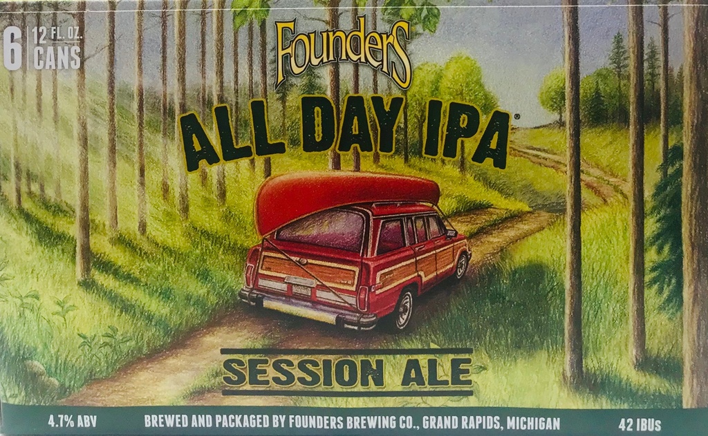 FOUNDERS ALL DAY 12OZ 6PK CANS