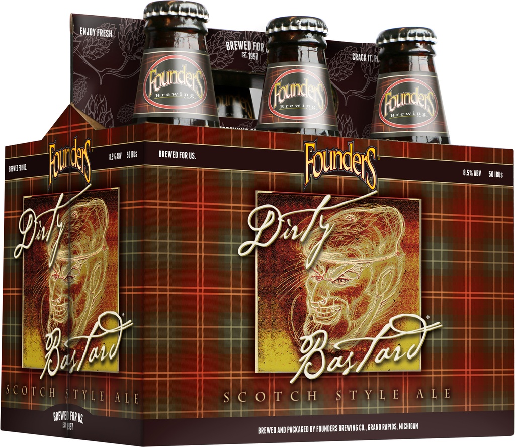[158806] FOUNDERS DIRTY BASTARD 12OZ 6PK BOTTLES