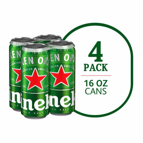 [132204] HEINEKEN 16OZ 4PK CANS