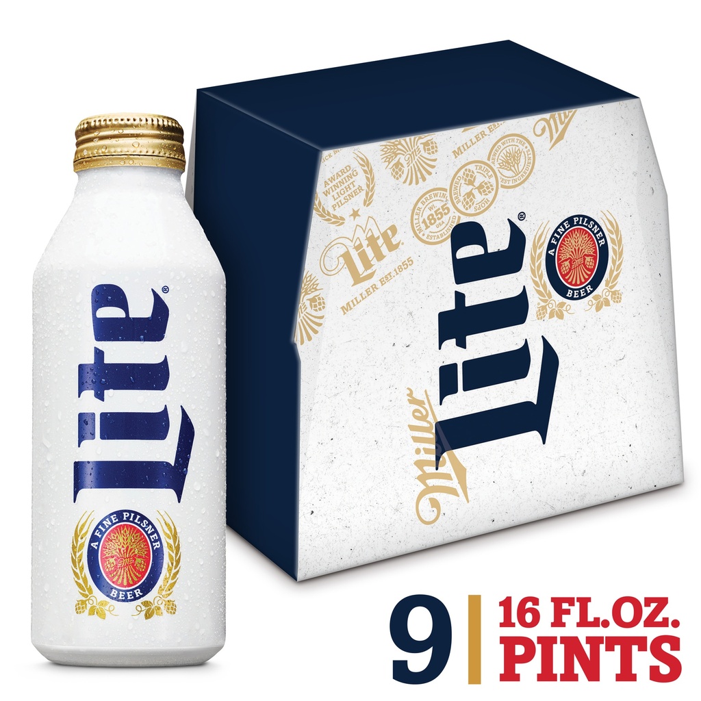 MILLER LITE ALU 16OZ C 2/9