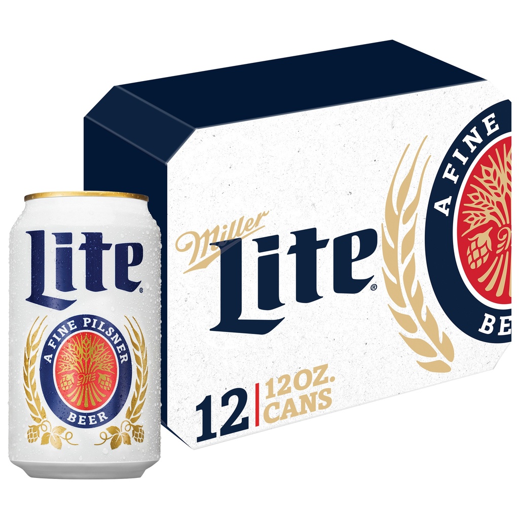 [183812] MILLER LITE 12OZ CAN 12 PACK
