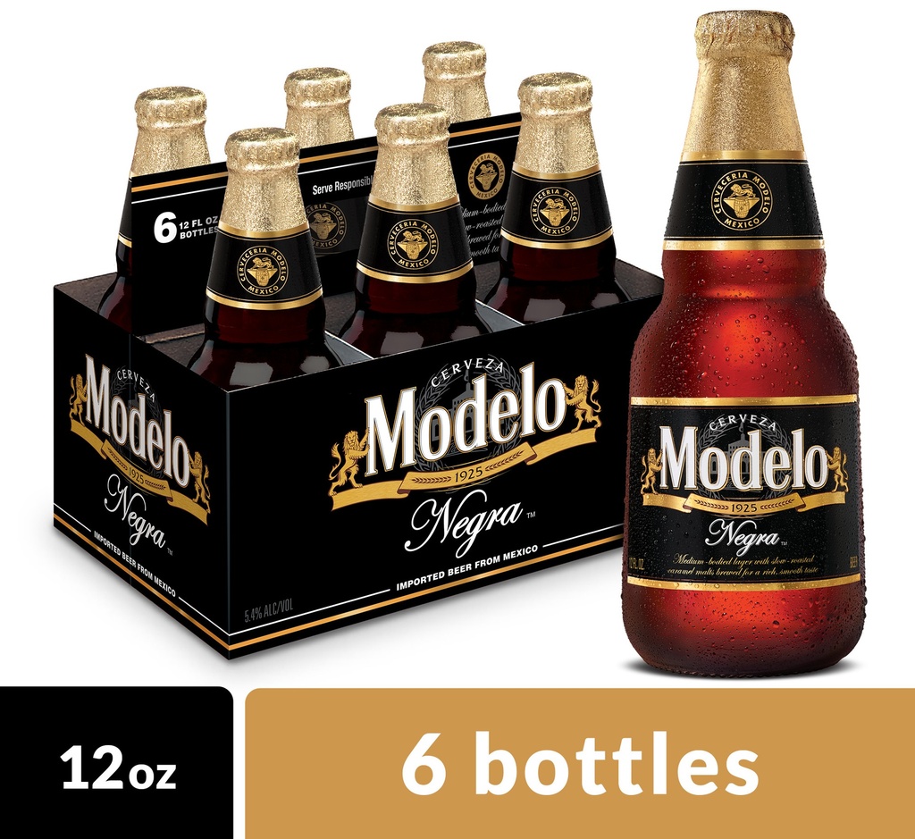 [145906] NEGRA MODELO 12OZ 6PK BOTTLES