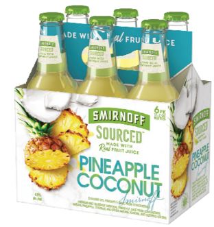 [9AF306] SMIRNOFF COCO PINE 11.2OZ 6PK BOTTLES
