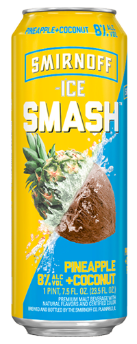 SMIRNOFF SMASH PINEAPLE COCONUT 23.5OZ CAN