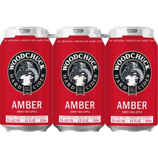 WOODCHUCK AMBER/GING 12OZ CN 4/6