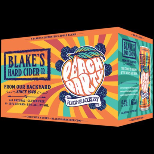 BLAKE'S PEACH PARTY CIDER 12OZ 6PK CANS