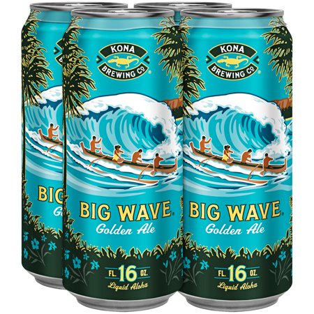 [496404] KONA BIG WAVE LIQUID ALOHA 12OZ 4PK CANS