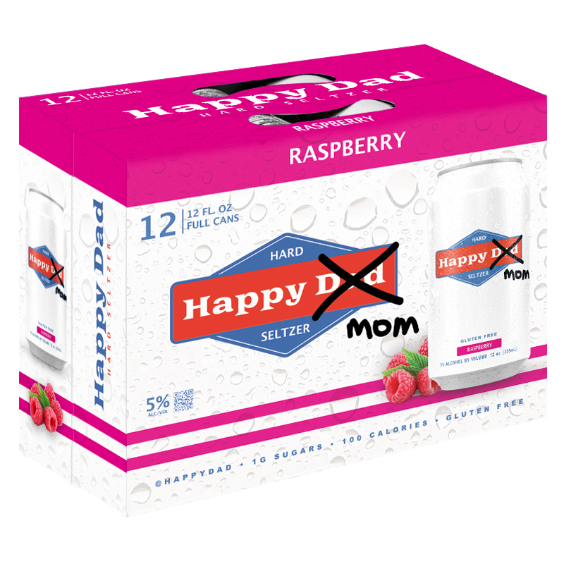 [217812] HAPPY DAD MOM RASBERRY 12OZ 12 PACK CANS 