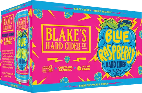 [574606] BLAKE'S BLUE RASPBERRY CIDER 12OZ 6PK CANS