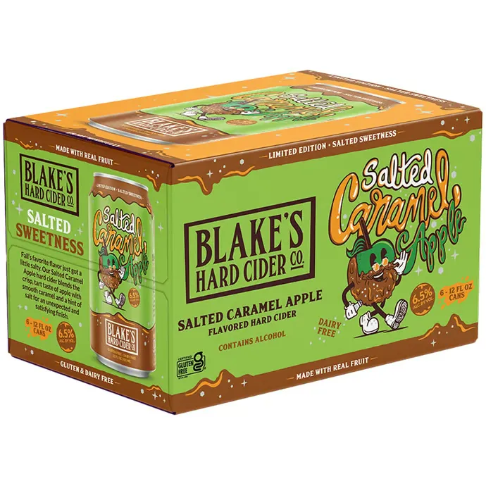 BLAKE'S SALTED CARAMEL APPLE CIDER 12OZ 6PK CANS