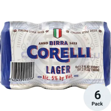[9E7006] CORELLI BIRRA ITALIAN 11.2OZ 6PK CANS