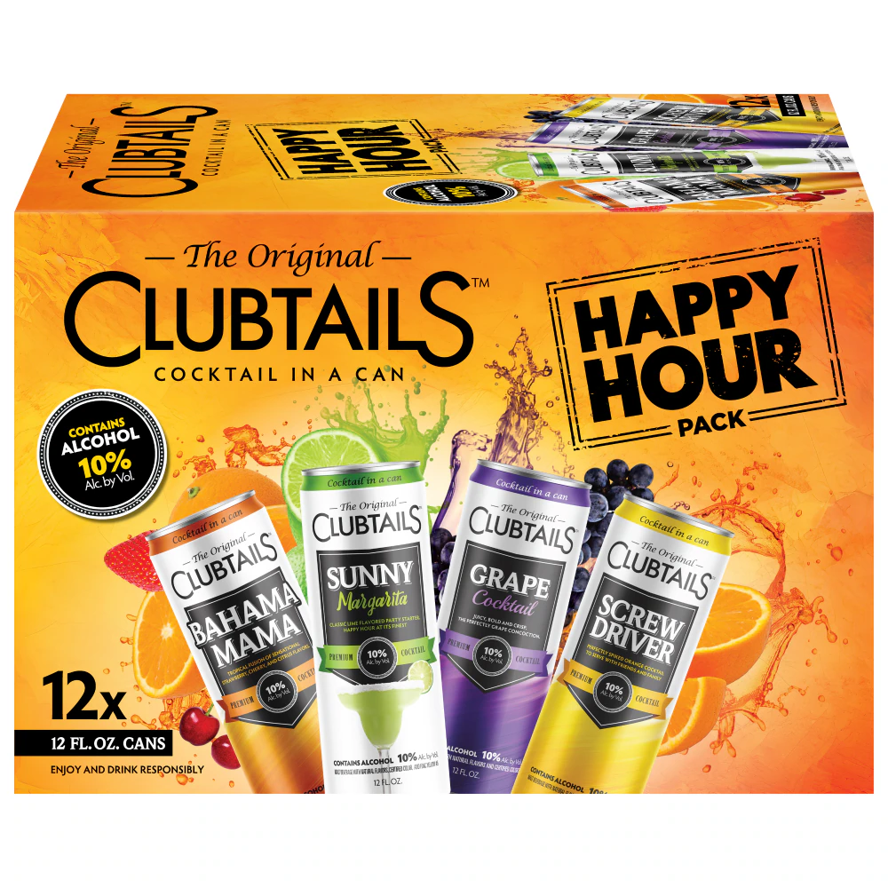 CLUBTAILS HAPPY HOUR V-PK 12OZ 12PK CANS 