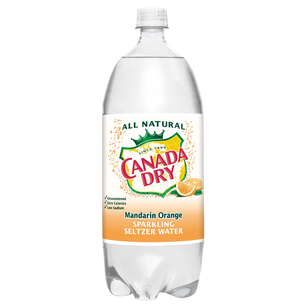 CANADA DRY SELTZERL MANDARIN ORANGE 2L 1/6