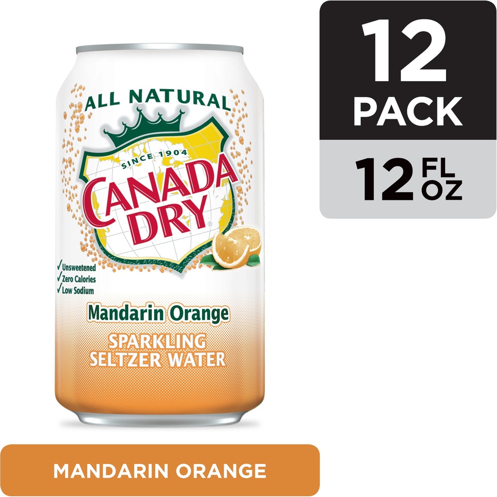 CANADA DRY SEL MANDARIN ORANGE 120Z 12PK CANS 
