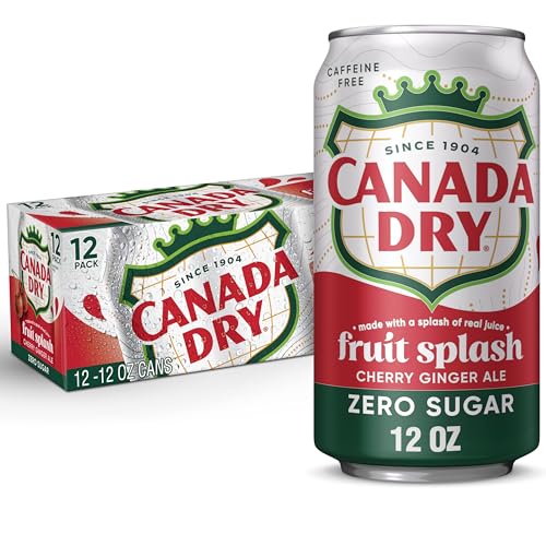CANADA DRY CHERRY GIN FRUIT SPLASH ZERO 120Z 12PK CANS 