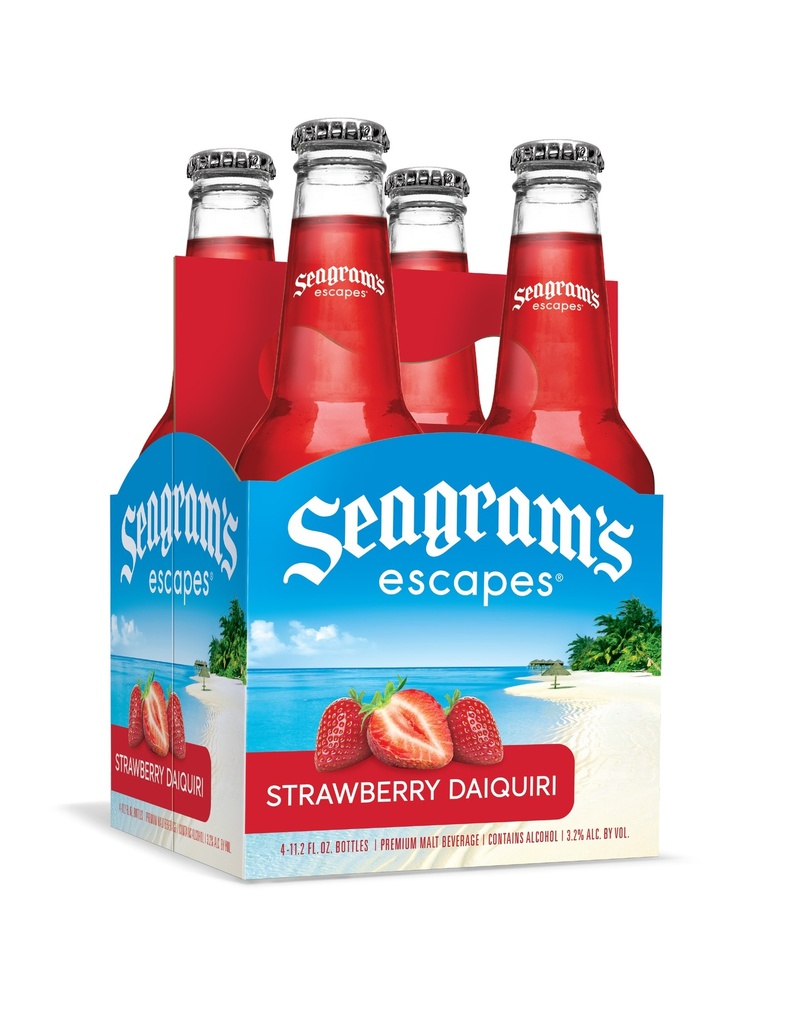 [254004] SEAGRAM'S STRAW DAIQUIRI 11.2OZ 4PK BOTTLES